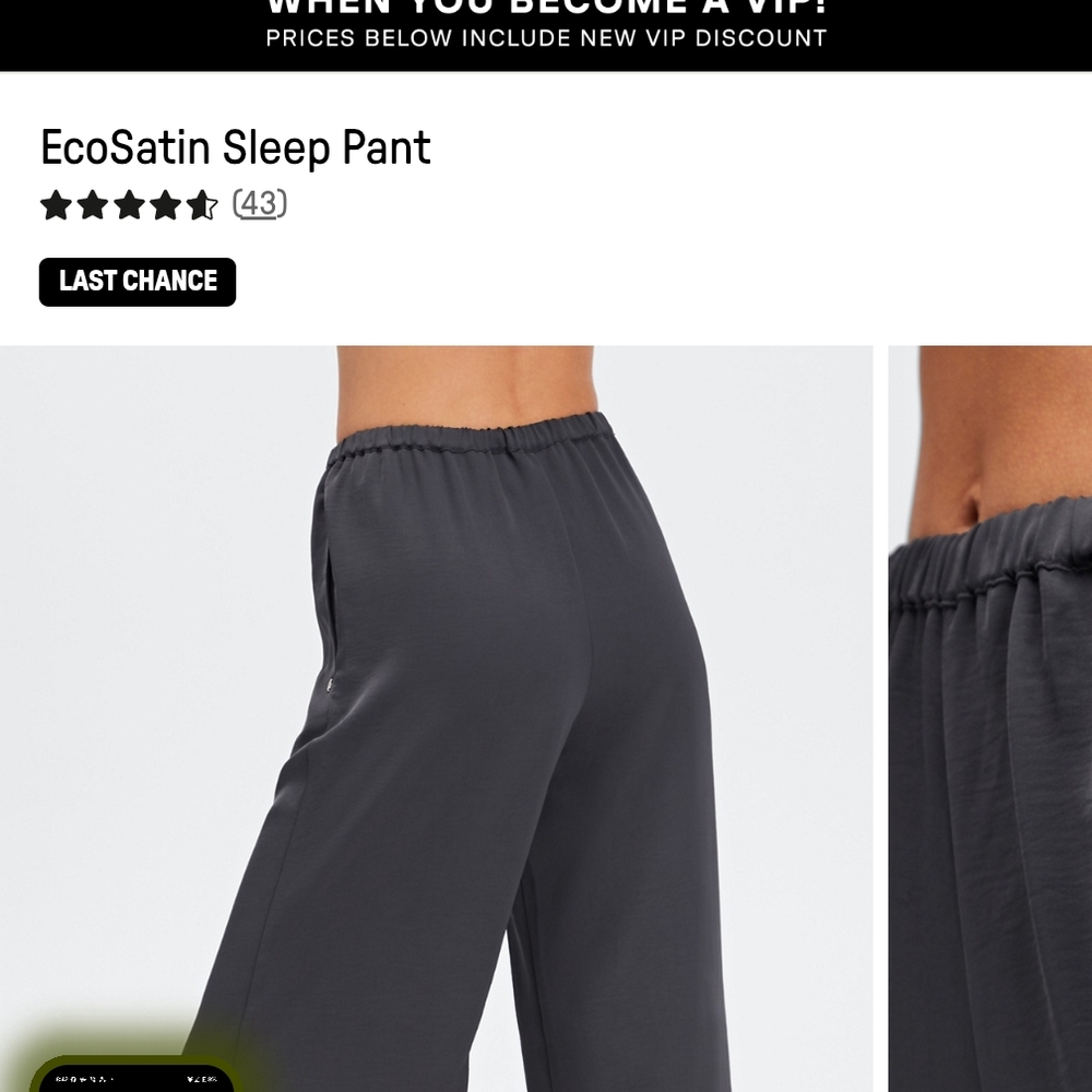 Fabletics Gray Cropped Button Down Pajama Top - image 5